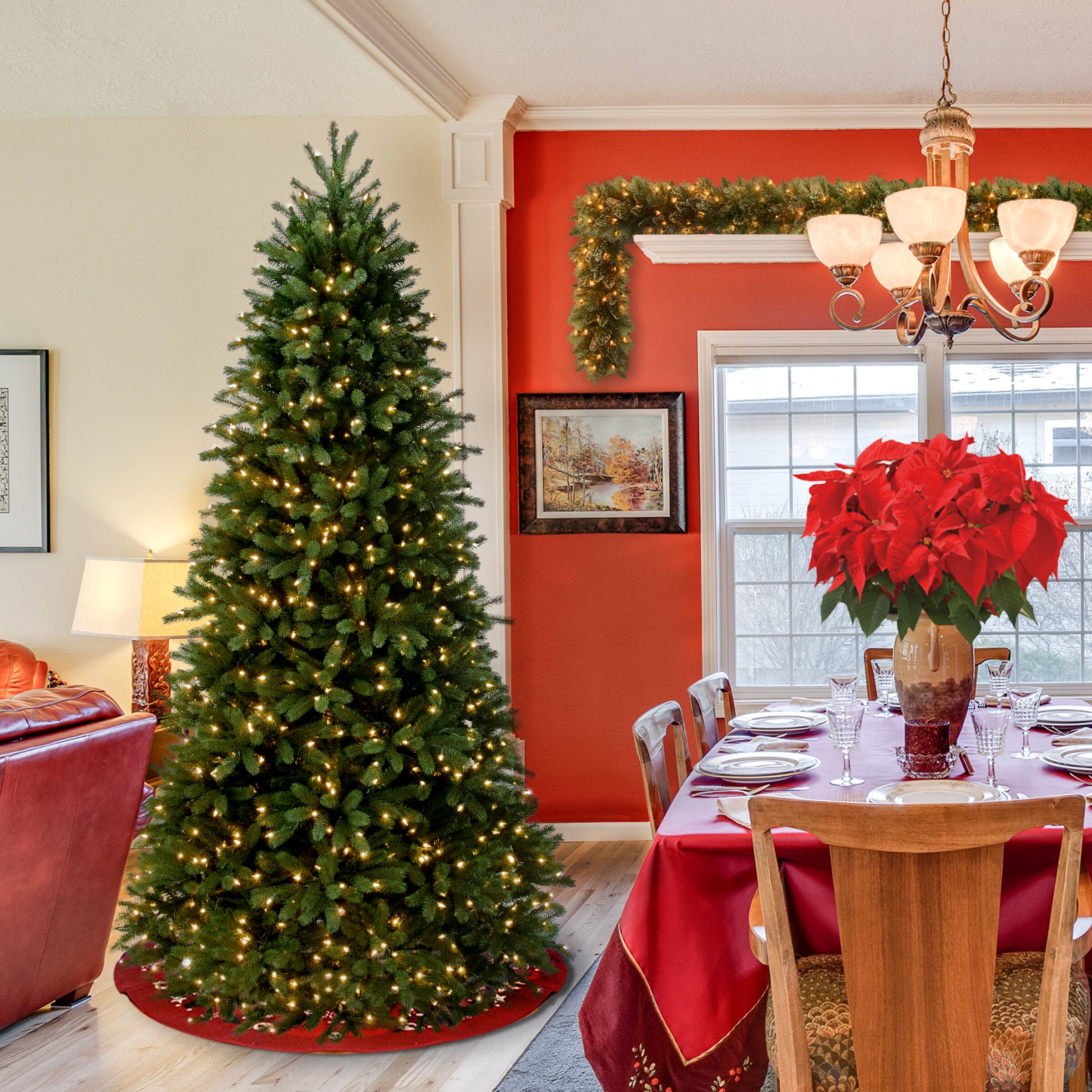 8ft. Pre-Lit Medium Canadian Pine Artificial Christmas Tree, Clear Lights